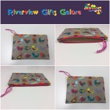 Zip Clutch / Purse / Bag / Pouch - Birds Taupe Zip Clutch / Purse / Bag / Pouch - Birds Taupe